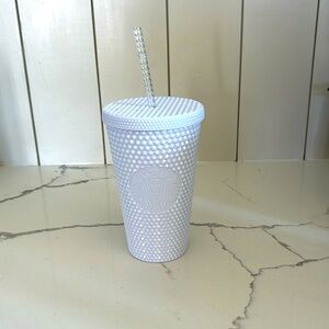 Starbucks White Siren Bling Plastic Cold Cup - 16 fl oz